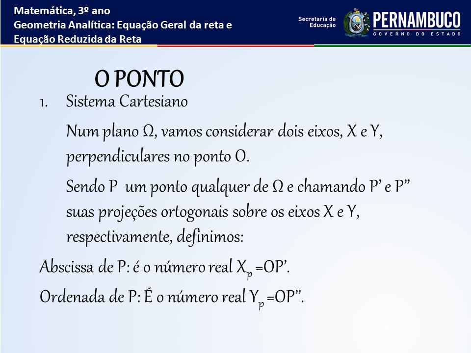 encontre a equação da reta que passa pelo ponto p