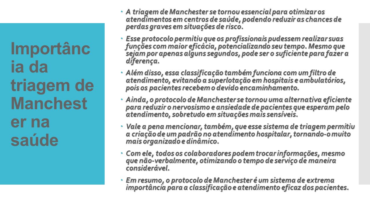 Triagem protocolo de Manchester O que é e sua importância para a