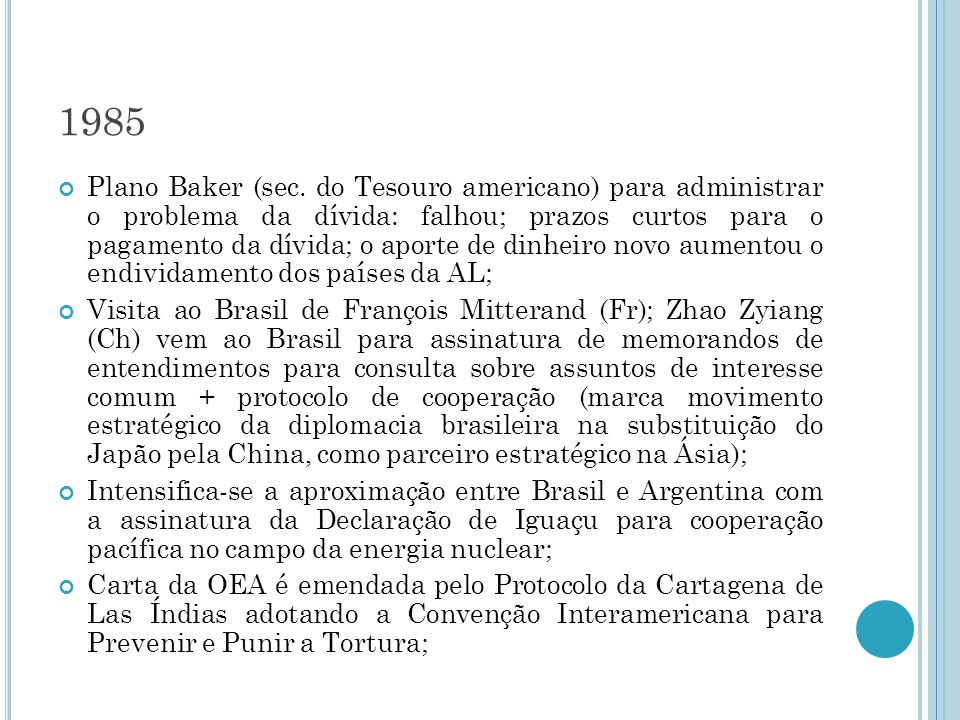 G OVERNO S ARNEY A NOVA R EPÚBLICA E A R EDEMOCRATIZAÇÃO 1985 1989