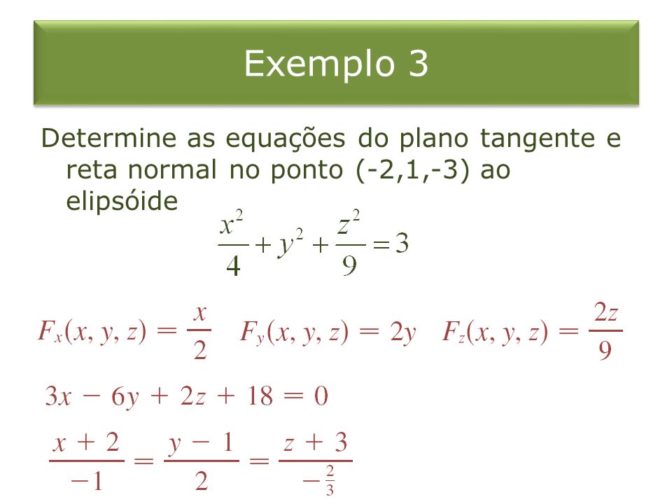 encontre equações para a reta tangente e para a reta normal