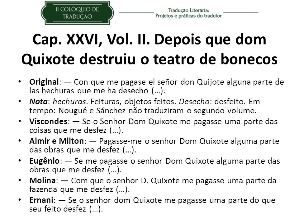 Cap. XXVI, Vol. II.