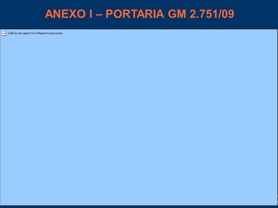 ANEXO I – PORTARIA GM 2.751/09