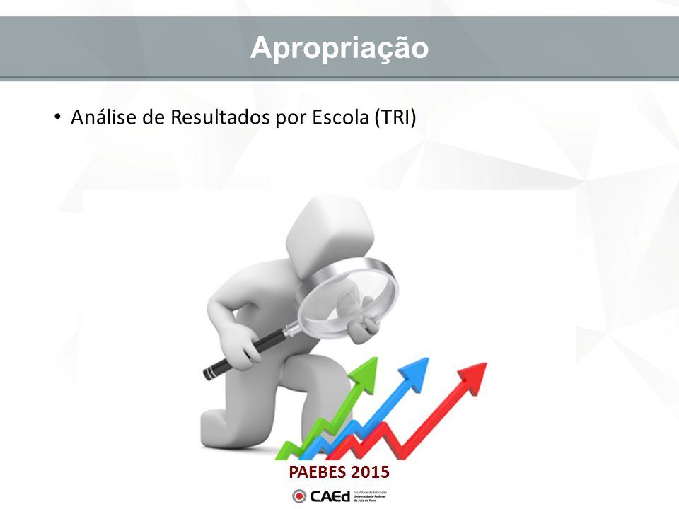 PAEBES 2015 Apropriação Análise de Resultados por Escola (TRI)