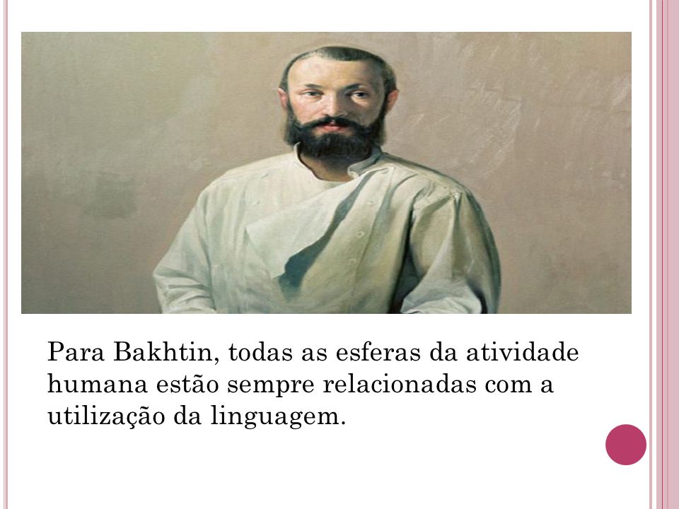 Para Bakhtin, todas as esferas da atividade humana estão sempre relacionadas com a utilização da linguagem.
