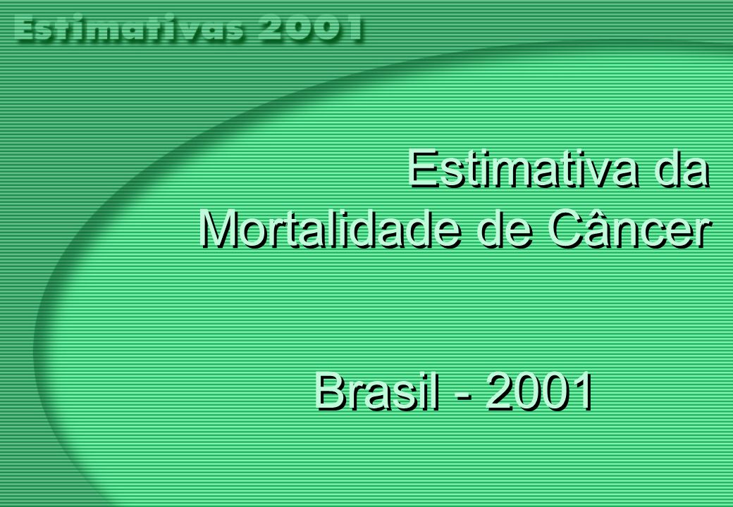 Estimativa da Mortalidade de Câncer Brasil