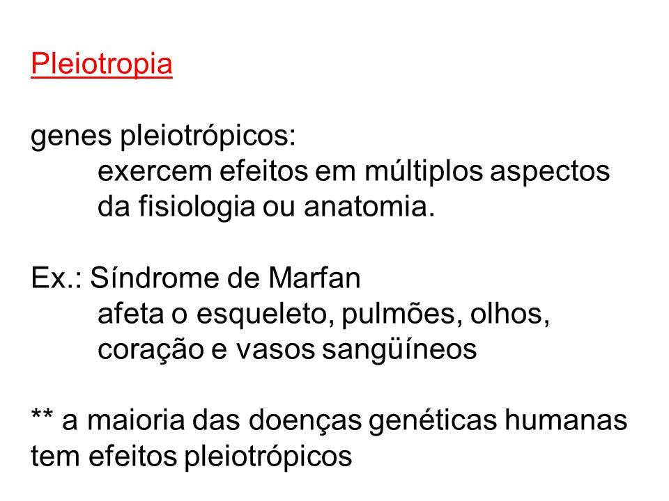 GENES PLEIOTROPICOS genes pleiotropicos: