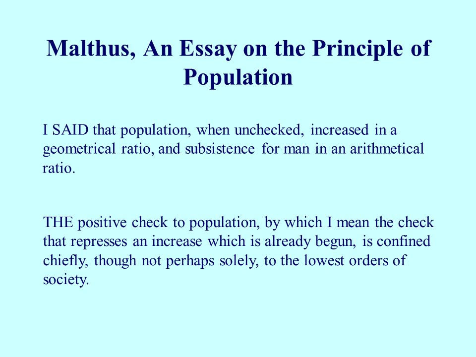 Thomas Robert Malthus