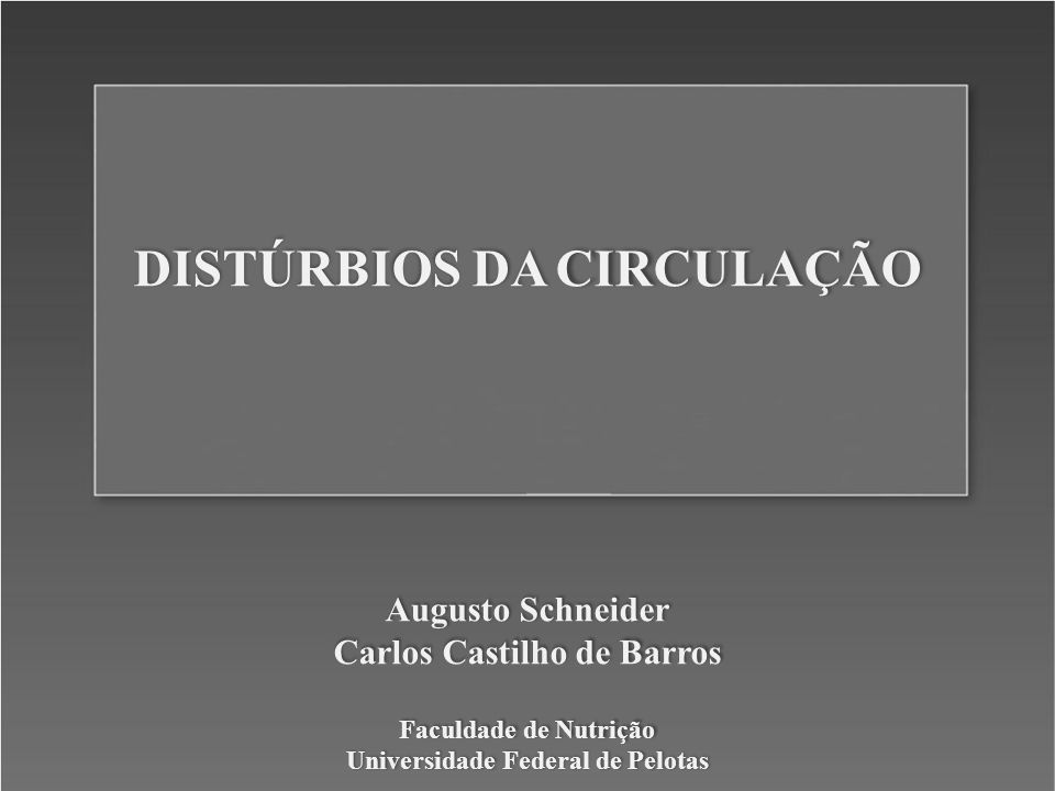 Dist Rbios Da Circula O Augusto Schneider Carlos Castilho De Barros