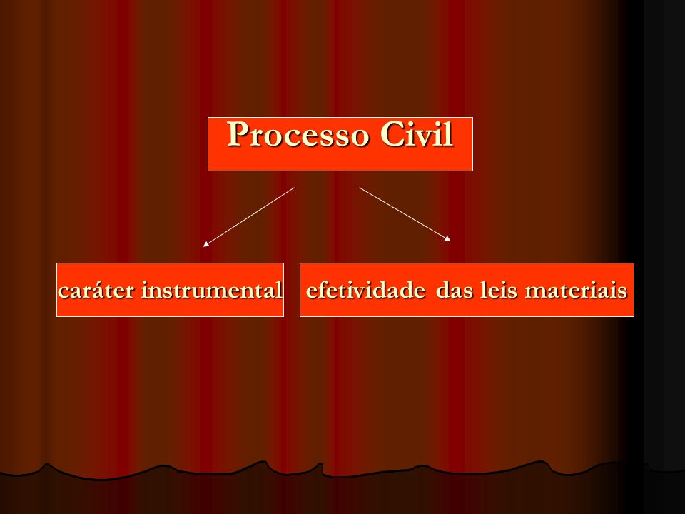 Processo Civil caráter instrumental efetividade das leis materiais