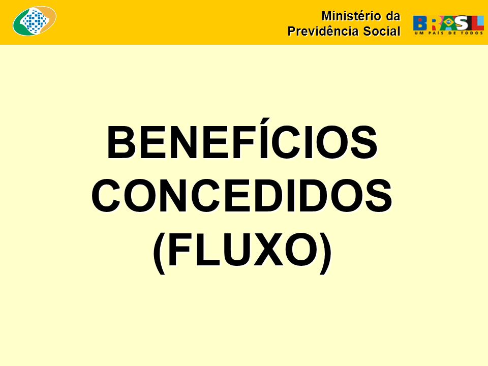 BENEFÍCIOS CONCEDIDOS (FLUXO) Ministério da Previdência Social