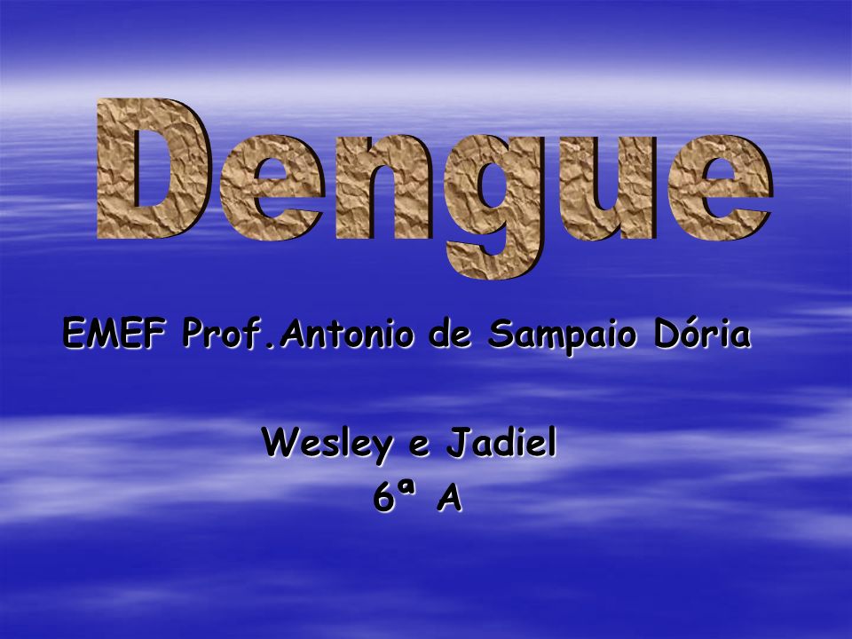 EMEF Prof.Antonio de Sampaio Dória EMEF Prof.Antonio de Sampaio Dória Wesley e Jadiel 6ª A 6ª A