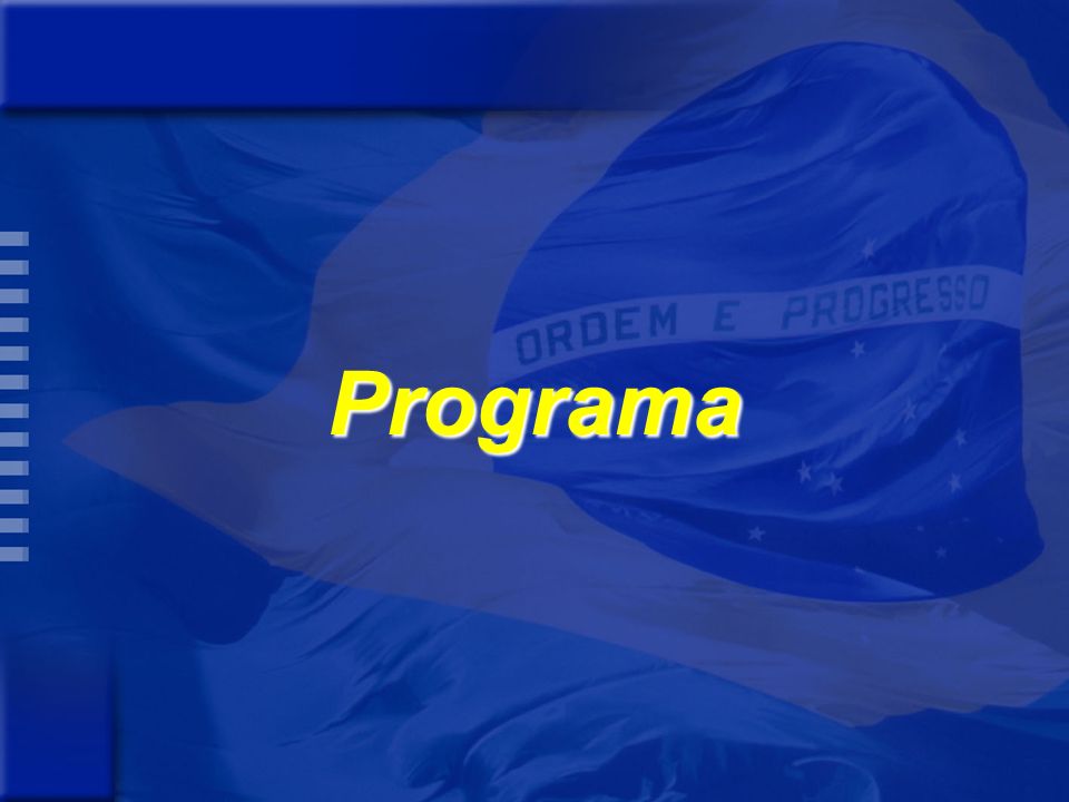 Orientação Estratégica de Governo Modelo de Desenvolvimento Desafios Orientação Estratégica dos órgãos Objetivos Setoriais Priorização de Programas Revisão dos Programas e Ações Revisão e Ajustes da Previsão de Recursos Previsão de Recursos por Ação Previsão de Recursos por Programa Consolidação - Revisão PPA (2006 e 2007) -Anexo da LDO Validação dos Programas Revisão e Ajustes das Ações dos Programas Previsão de Recursos por órgãos F A S E Q U A L I T A T I V A F A S E Q U A N T I T A T I V A Processo de Revisão de Programas do PPA – Base PPA