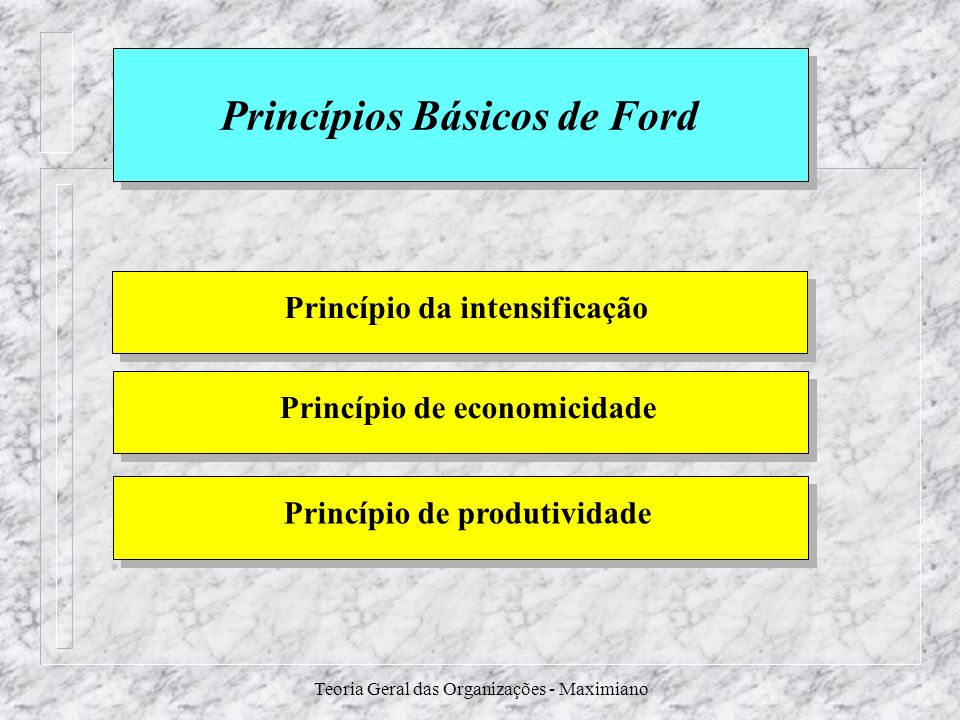 Principio basicos de ford #3