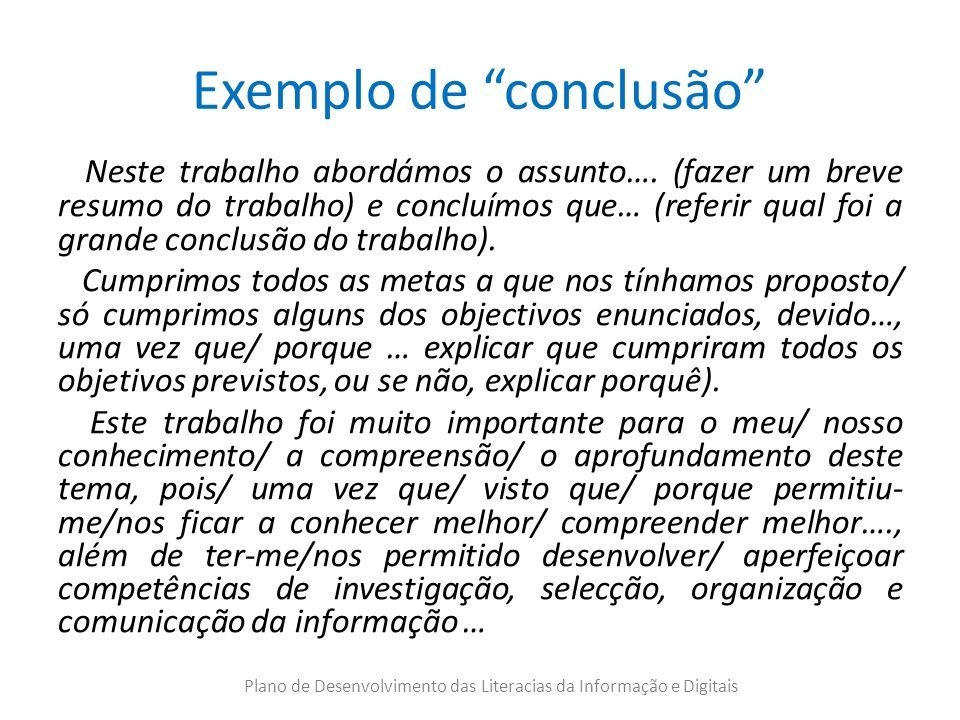 Como Redigir A Introdução E A Conclusão De Um Trabalho Escrito Plano De ...