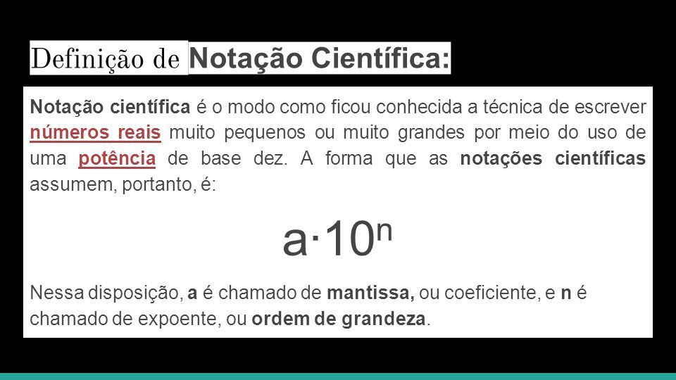 matematicadapeste - 🧮NOTAÇÃO CIENTÍFICA💻 A notação científica é uma forma  de escrever números usando potência de 10. É utilizada para reduzir a  escrita de números que apresentam muitos algarismos. 😎Números muito  pequenos