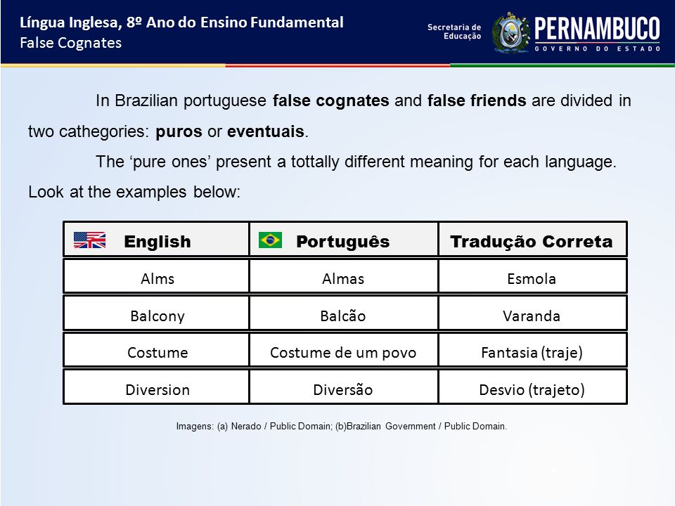 False Friends in English and Portuguese