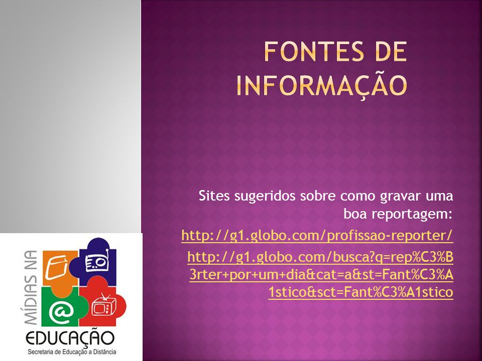 Alessandra Zanella Rosso. O trabalho consiste em reportagens ...