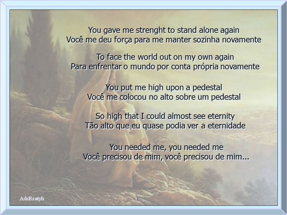 Anne Murray/Boyzone Com Som I cried a tear, you wiped it dry Eu chorei uma  lágrima, você enxugou-a I was confused, you cleared my mind Eu estava  confusa, - ppt carregar