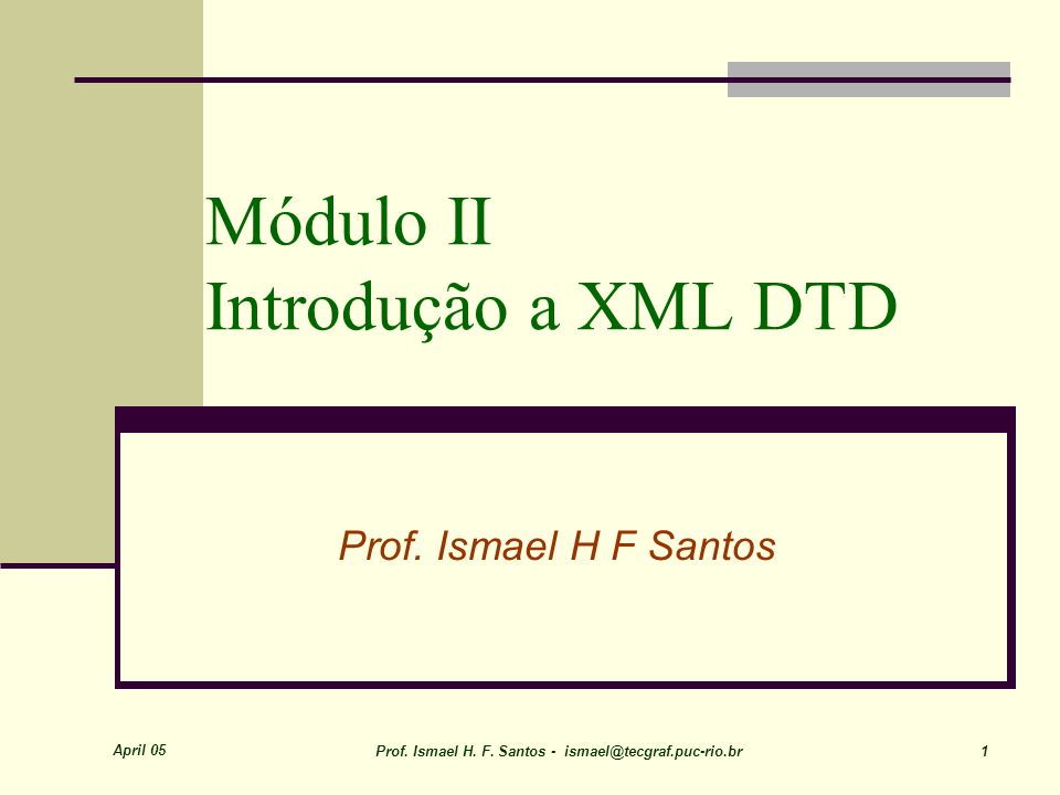 April 05 Prof. Ismael H. F.