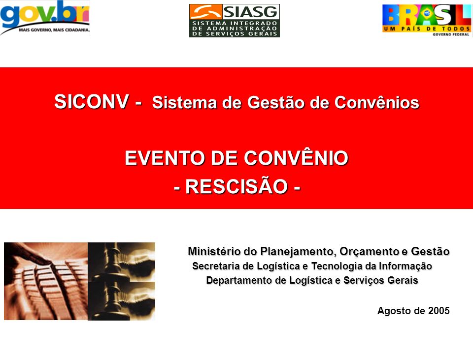 Consultar a exclusão do evento EXCLUI EVENTO DE CONVÊNIO