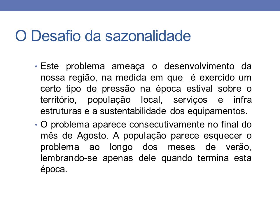 O que é sazonalidade?