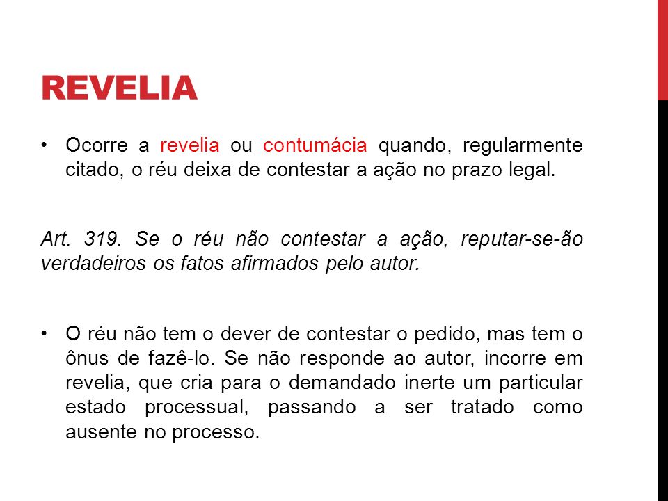 REVELIA UNIC – UNIVERSIDADE DE CUIABÁ PROF. EDUARDO RAMSAY DE LACERDA. -  ppt carregar