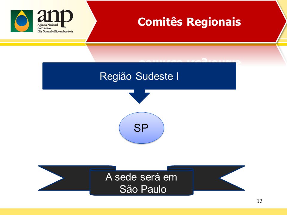 13 Região Sudeste l SP A sede será em São Paulo