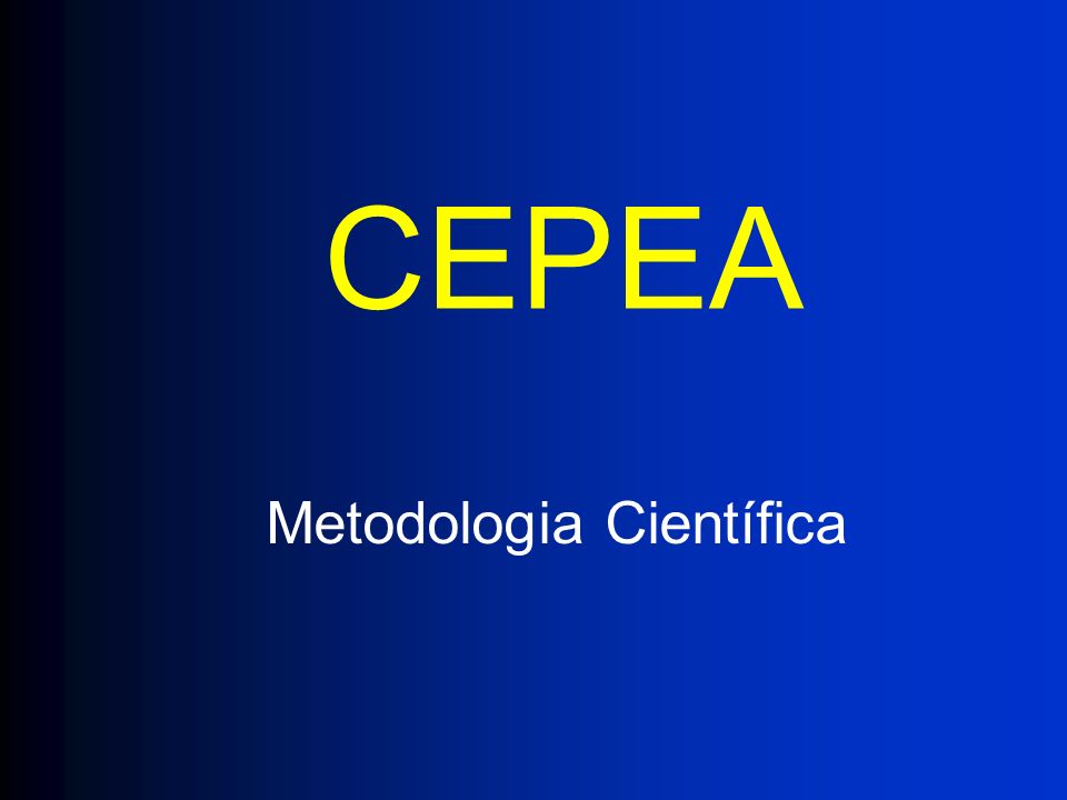 Metodologia Científica CEPEA