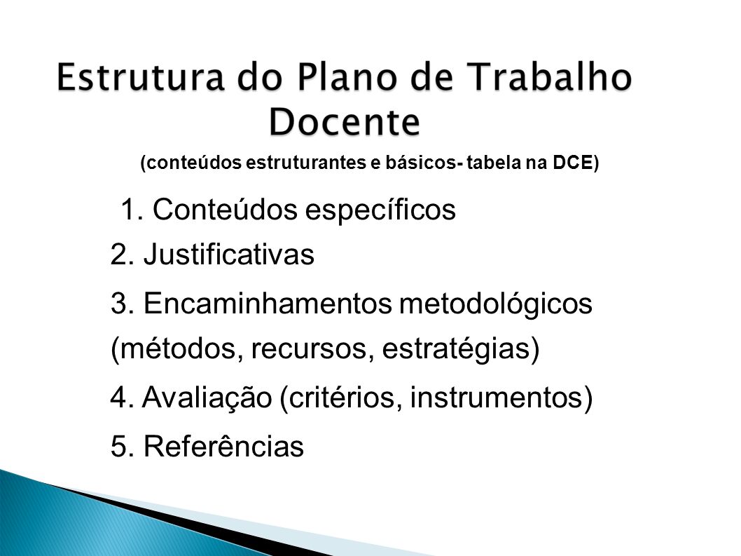 (conteúdos estruturantes e básicos- tabela na DCE) 1.