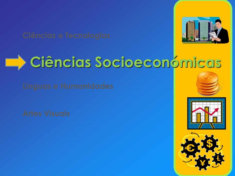 Ciências e Tecnologias Ciências Socioeconómicas Línguas e Humanidades Artes Visuais