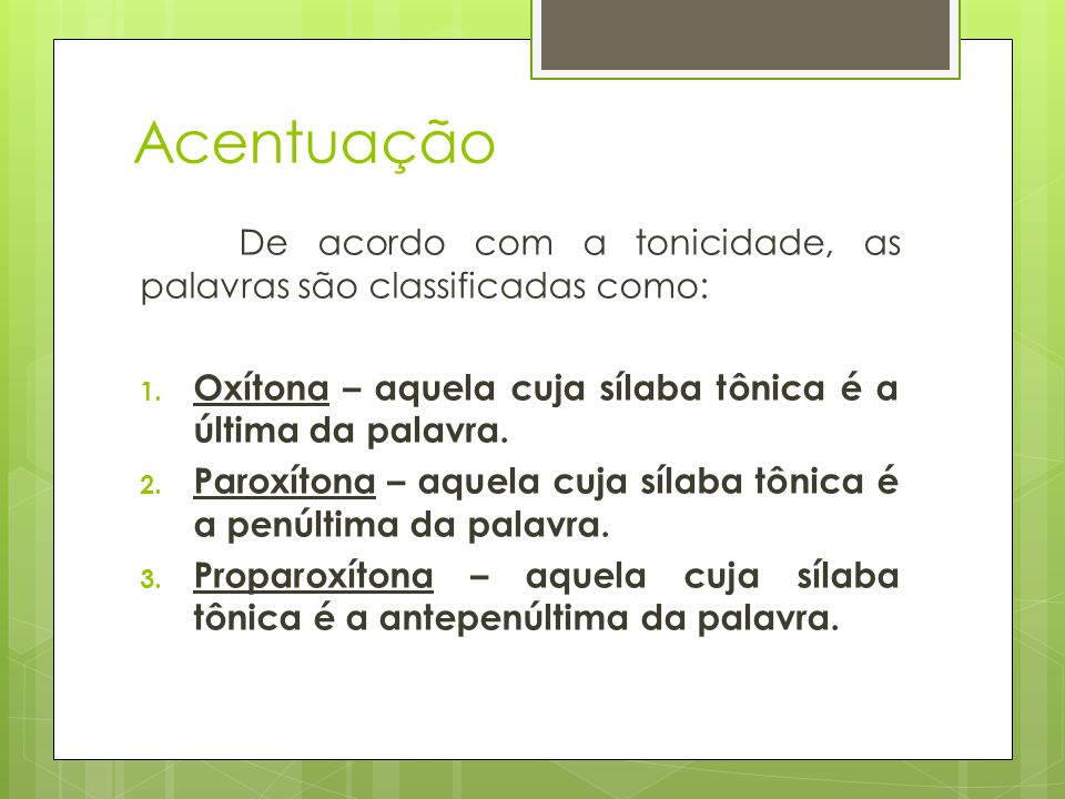 Slide Regras Acentuação Língua Portuguesa