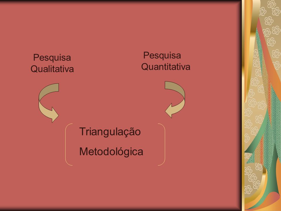 METODOLOGIA em TRIANGULAÇÃO: pesquisas qualitativa e quantitativa