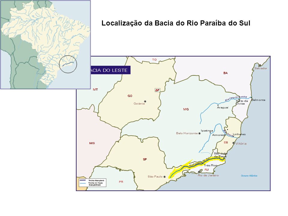 Localização da Bacia do Rio Paraíba do Sul