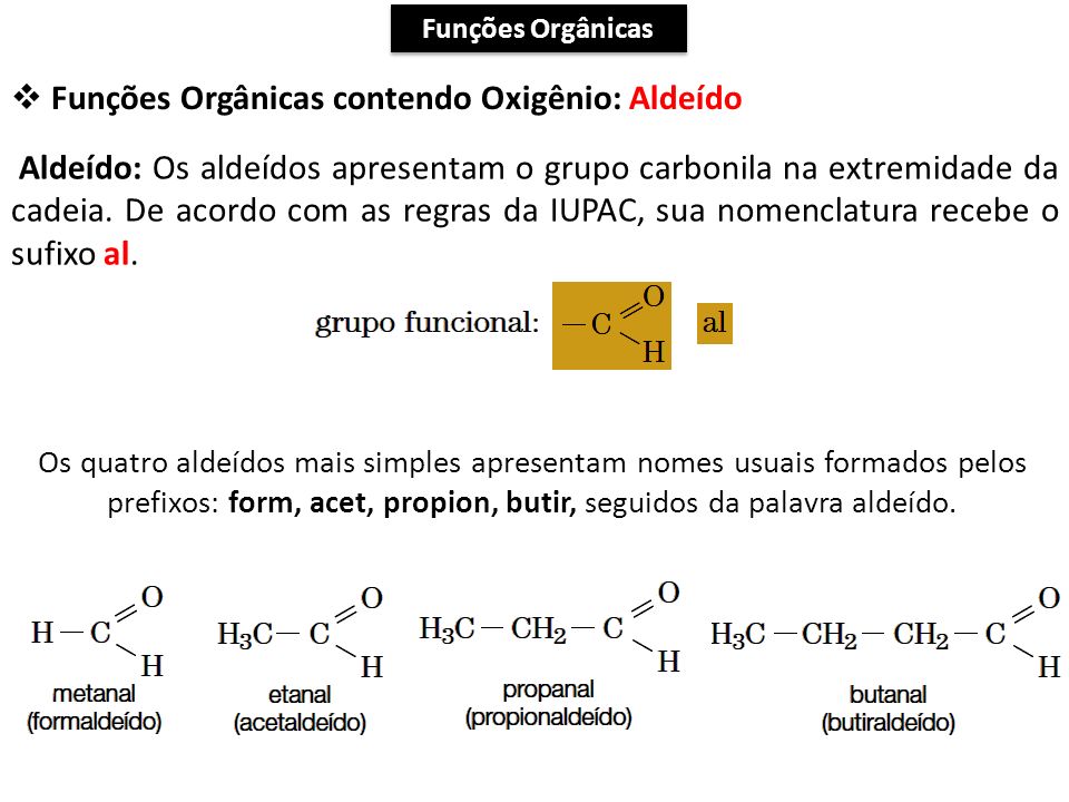EL32E - Química Orgânica Profa. Msc. Fernanda Caspers Zimmer Aula 3:  Funções orgânicas e nomenclatura - Funções Orgânicas contendo Oxigênio. -  ppt carregar