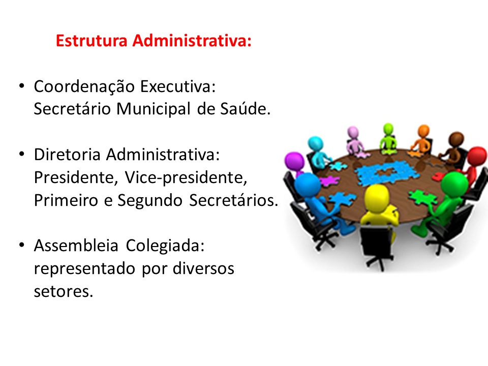 Estrutura Administrativa: Coordenação Executiva: Secretário Municipal de Saúde.