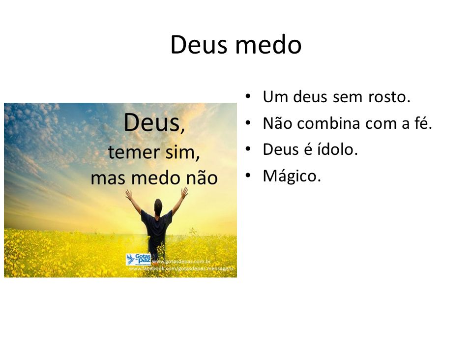 Tu Tens um Medo. - ppt carregar