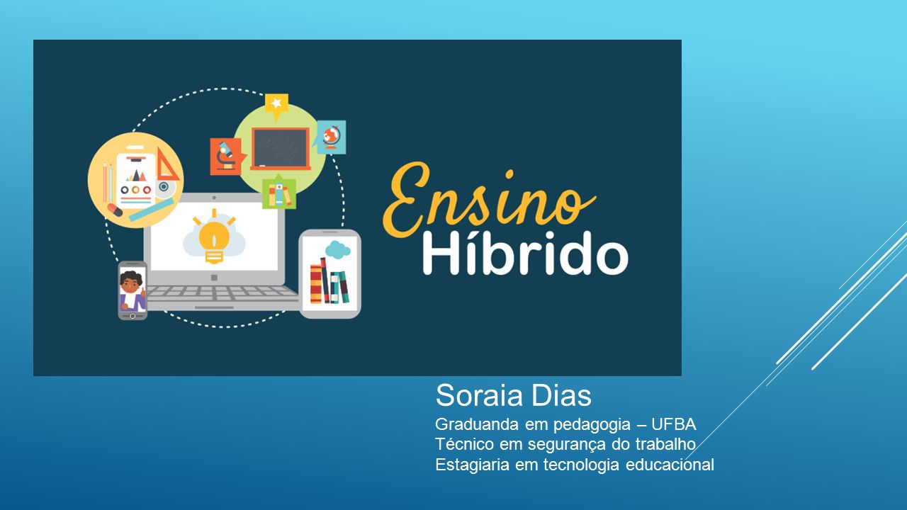 Soraia Dias Graduanda em pedagogia – UFBA Técnico em segurança do trabalho Estagiaria em tecnologia educacional