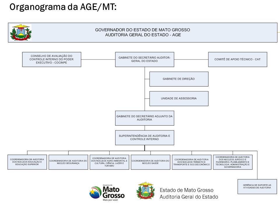 Estado de Mato Grosso Auditoria Geral do Estado Organograma da AGE/MT: