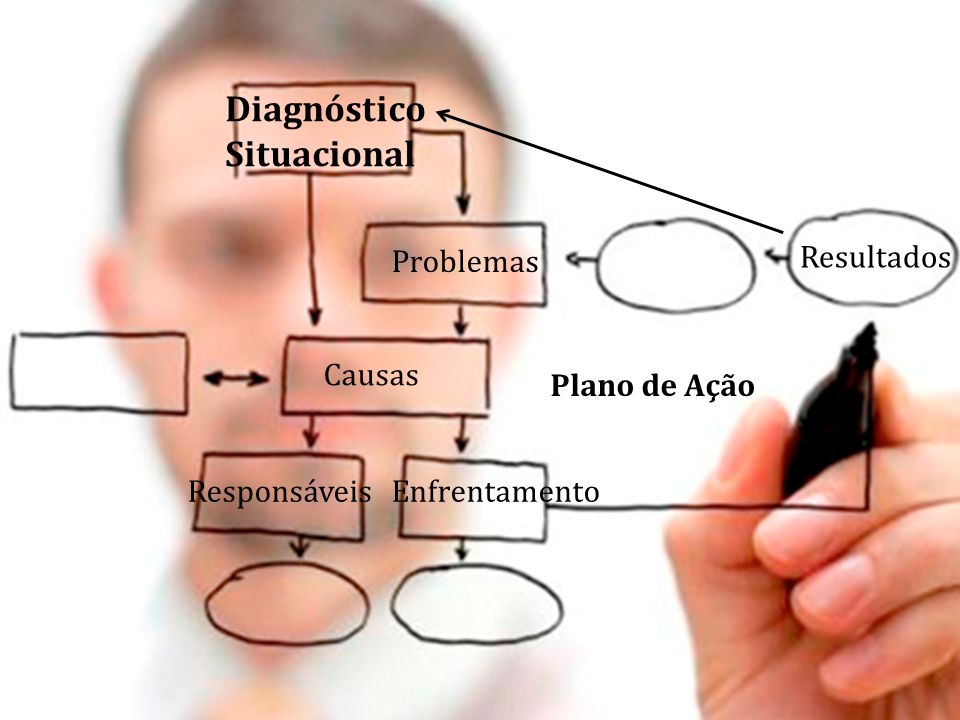 Diagnóstico Situacional Plano de Ação Causas Problemas Enfrentamento Resultados Responsáveis