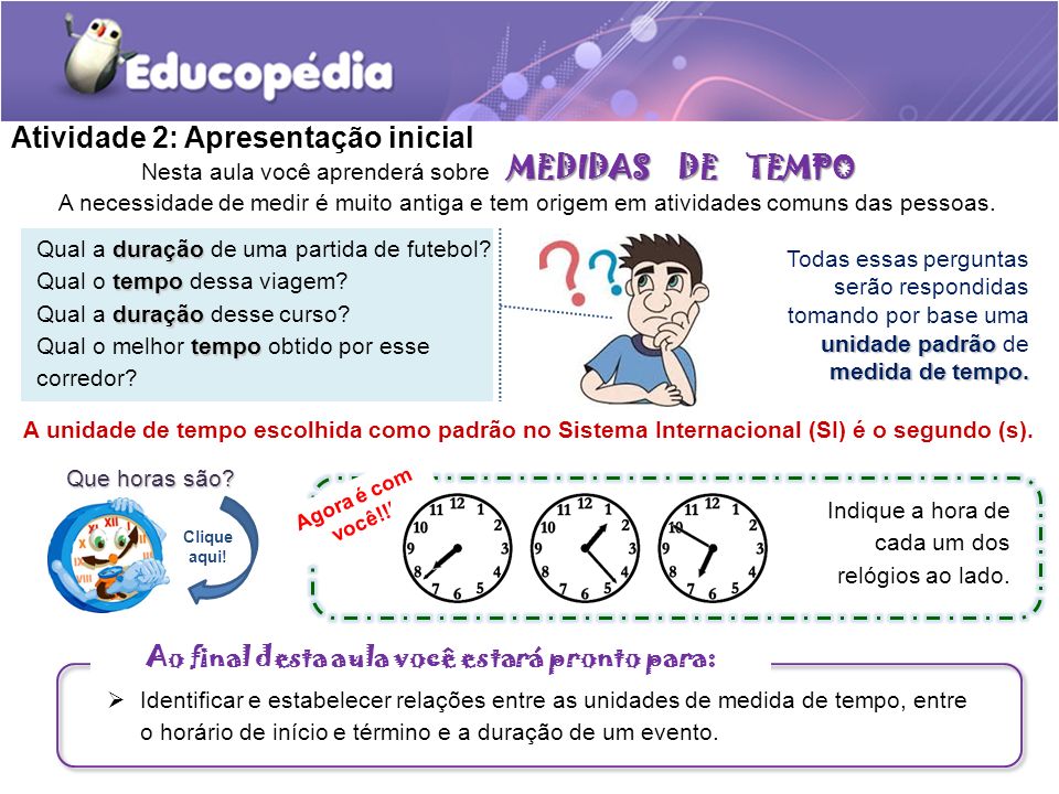 Medidas de Tempo. - ppt carregar