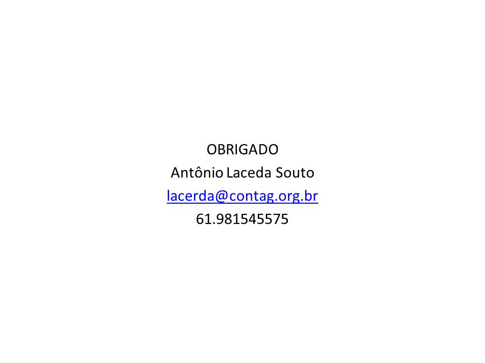 OBRIGADO Antônio Laceda Souto