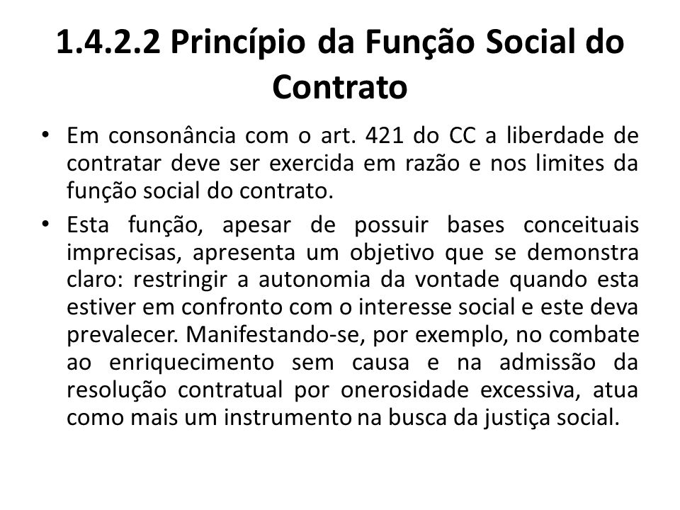 Exemplo De Função Social Do Contrato