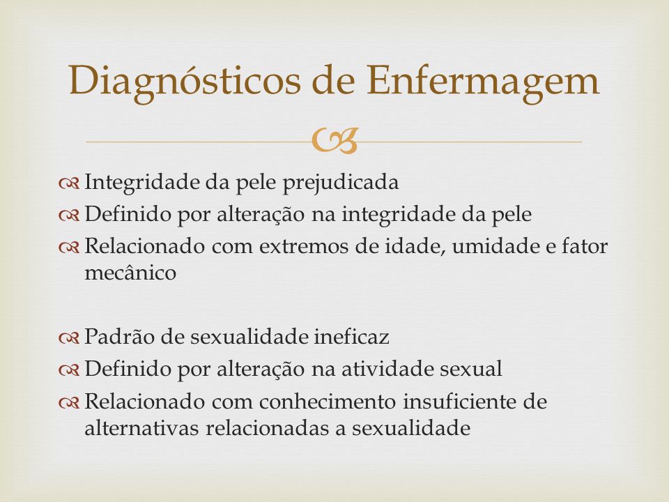 Diagnósticos de enfermagem relacionados à sexualidade de idosos