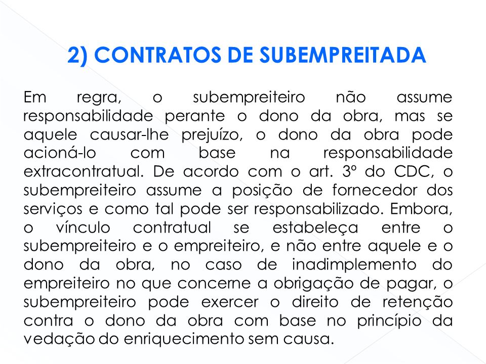 Contrato subempreitada