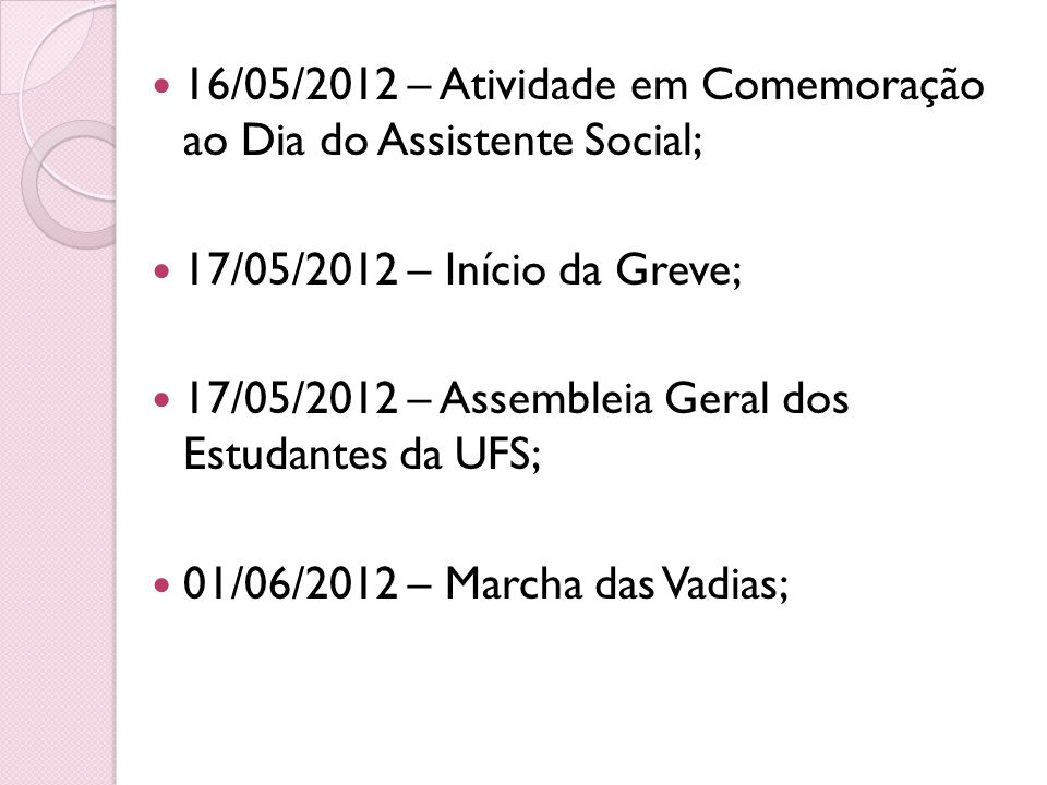 Atividades em Comemoração ao Dia do Assistente Social 2012