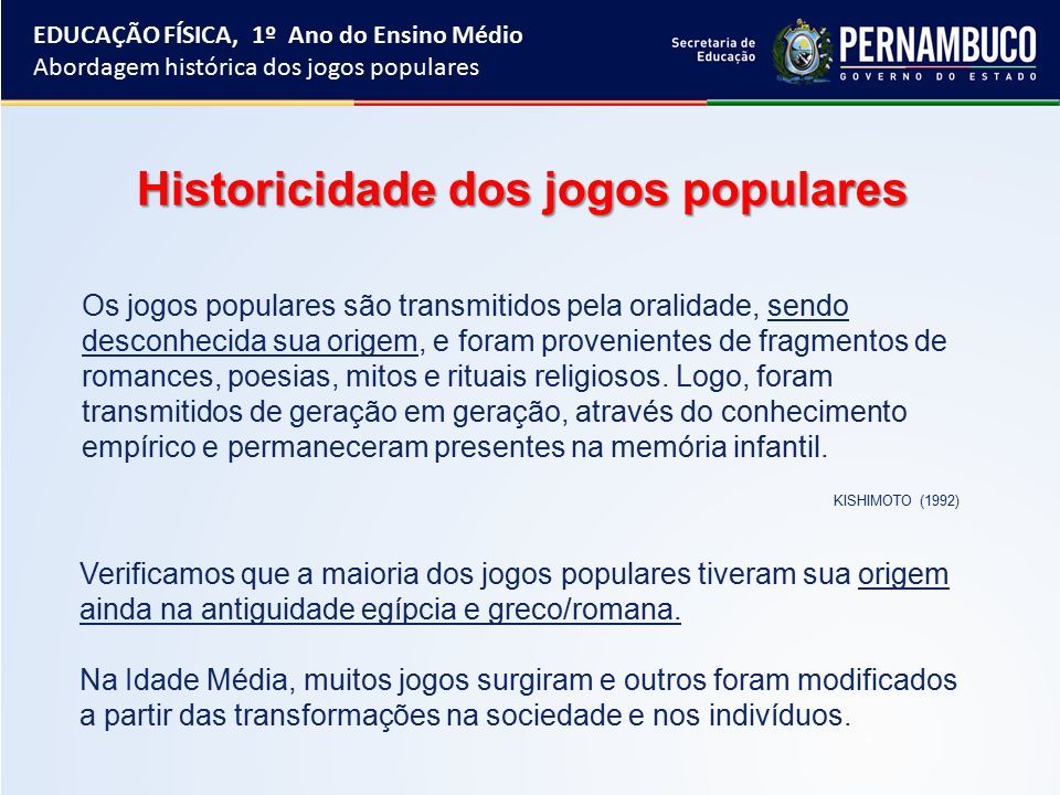 Linguagens, Códigos e suas Tecnologias – Educação Física Ensino Médio, 1º  Ano Abordagem histórica dos jogos populares, de salão e esportivos. - ppt  carregar