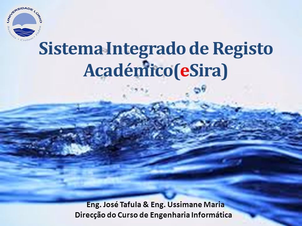 Sistema Integrado de Registo Académico(eSira) Eng.
