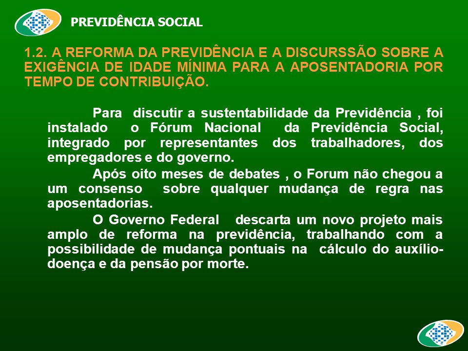 PREVIDÊNCIA SOCIAL 1.2.