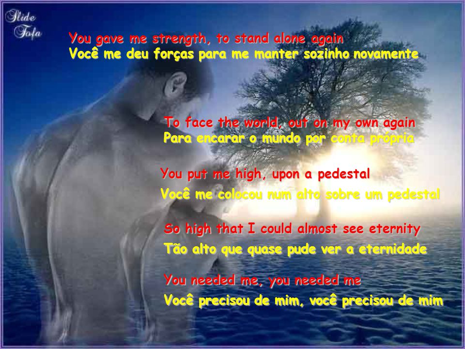 I cried a tear, you wiped it dry Eu chorei uma lágrima, você a enxugou I  was confused, you cleared my mind Me sentia confuso, você clareou minha  mente. - ppt carregar